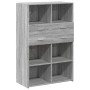 Aparador de madera de ingeniería gris Sonoma 80x42,5x124 cm de , Aparadores - Ref: Foro24-3281390, Precio: 159,25 €, Descuent...