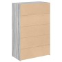 Aparador de madera de ingeniería gris Sonoma 80x42,5x124 cm de , Aparadores - Ref: Foro24-3281390, Precio: 159,25 €, Descuent...