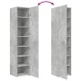 Aparador de madera de ingeniería gris hormigón 40x42,5x185 cm de , Aparadores - Ref: Foro24-3281402, Precio: 136,19 €, Descue...