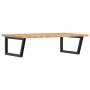 Wall-mounted steel and solid oak wood sink shelf by , bathroom vanities - Ref: Foro24-3302483, Price: 113,79 €, Discount: %