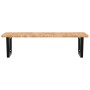 Wall-mounted steel and solid oak wood sink shelf by , bathroom vanities - Ref: Foro24-3302483, Price: 113,79 €, Discount: %