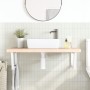 Wall-mounted steel and solid oak wood sink shelf by , bathroom vanities - Ref: Foro24-3302474, Price: 144,70 €, Discount: %