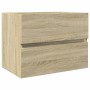 Set de mueble de baño 2 piezas cerámica y madera de ingeniería de , Muebles de baño - Ref: Foro24-3307662, Precio: 210,25 €, ...