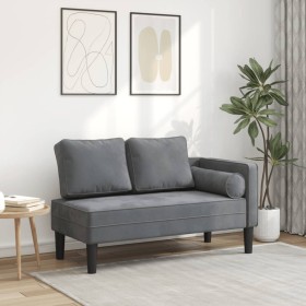 Daybed sofa with dark gray velvet cushions by , Daybeds - Ref: Foro24-4007572, Price: 135,98 €, Discount: %