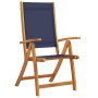 Folding garden chairs 2 units solid acacia wood textilene by , Garden chairs - Ref: Foro24-4008422, Price: 149,47 €, Discount: %