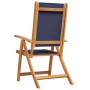 Folding garden chairs 2 units solid acacia wood textilene by , Garden chairs - Ref: Foro24-4008422, Price: 149,47 €, Discount: %