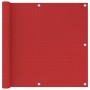 Toldo para balcón HDPE rojo 90x600 cm de vidaXL, Sombrillas - Ref: Foro24-311011, Precio: 25,98 €, Descuento: %