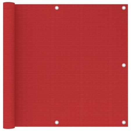 Toldo para balcón HDPE rojo 90x600 cm de vidaXL, Sombrillas - Ref: Foro24-311011, Precio: 25,98 €, Descuento: %