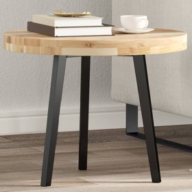 Solid acacia wood round table top Ø50x4 cm by , Table tops - Ref: Foro24-4008689, Price: 53,99 €, Discount: %