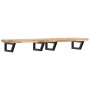 Wall-mounted sink shelf made of steel and solid acacia wood by , bathroom vanities - Ref: Foro24-3302707, Price: 161,58 €, Di...