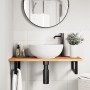 Wall-mounted sink shelf made of steel and solid acacia wood by , bathroom vanities - Ref: Foro24-3302713, Price: 62,28 €, Dis...