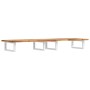 Wall-mounted sink shelf made of steel and solid acacia wood by , bathroom vanities - Ref: Foro24-3302724, Price: 103,48 €, Di...