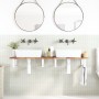 Wall-mounted sink shelf made of steel and solid acacia wood by , bathroom vanities - Ref: Foro24-3302724, Price: 103,48 €, Di...