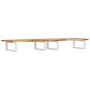 Wall-mounted sink shelf made of steel and solid acacia wood by , bathroom vanities - Ref: Foro24-3302724, Price: 103,48 €, Di...