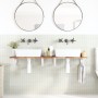 Wall-mounted sink shelf made of steel and solid acacia wood by , bathroom vanities - Ref: Foro24-3302726, Price: 98,35 €, Dis...