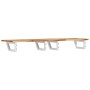 Wall-mounted sink shelf made of steel and solid acacia wood by , bathroom vanities - Ref: Foro24-3302726, Price: 98,35 €, Dis...