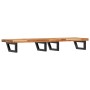 Wall-mounted sink shelf made of steel and solid acacia wood by , bathroom vanities - Ref: Foro24-3302751, Price: 146,80 €, Di...