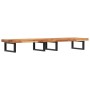 Wall-mounted sink shelf made of steel and solid acacia wood by , bathroom vanities - Ref: Foro24-3302753, Price: 150,99 €, Di...