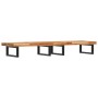 Wall-mounted sink shelf made of steel and solid acacia wood by , bathroom vanities - Ref: Foro24-3302753, Price: 150,99 €, Di...