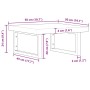 Waschbecken-Wandregal aus Edelstahl und massivem Akazienholz. von , Badezimmerwaschtische - Ref: Foro24-3302764, Preis: 76,76...