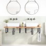 Wall-mounted sink shelf made of steel and solid acacia wood by , bathroom vanities - Ref: Foro24-3302817, Price: 191,08 €, Di...