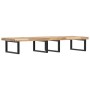 Wall-mounted sink shelf made of steel and solid acacia wood by , bathroom vanities - Ref: Foro24-3302817, Price: 191,08 €, Di...