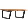 Wall-mounted sink shelf made of steel and solid acacia wood by , bathroom vanities - Ref: Foro24-3302883, Price: 74,56 €, Dis...