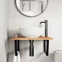 Wall-mounted sink shelf made of steel and solid acacia wood by , bathroom vanities - Ref: Foro24-3302883, Price: 74,56 €, Dis...