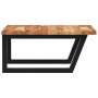 Wall-mounted sink shelf made of steel and solid acacia wood by , bathroom vanities - Ref: Foro24-3302883, Price: 74,56 €, Dis...