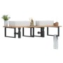 Wall-mounted sink shelf made of steel and solid acacia wood by , bathroom vanities - Ref: Foro24-3302897, Price: 141,18 €, Di...