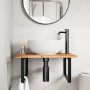 Wall-mounted sink shelf made of steel and solid acacia wood by , bathroom vanities - Ref: Foro24-3302881, Price: 75,14 €, Dis...