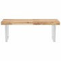 Estante de lavabo de pared acero y madera maciza de acacia de , Tocadores de baño - Ref: Foro24-3302906, Precio: 118,99 €, De...