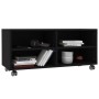 Black plywood TV cabinet with wheels 90x35x35 cm by vidaXL, TV Furniture - Ref: Foro24-800181, Price: 57,99 €, Discount: %