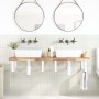 Wall-mounted sink shelf made of steel and solid acacia wood by , bathroom vanities - Ref: Foro24-3302820, Price: 194,98 €, Di...