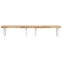 Wall-mounted sink shelf made of steel and solid acacia wood by , bathroom vanities - Ref: Foro24-3302820, Price: 194,98 €, Di...