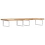 Wall-mounted sink shelf made of steel and solid acacia wood by , bathroom vanities - Ref: Foro24-3302820, Price: 194,98 €, Di...