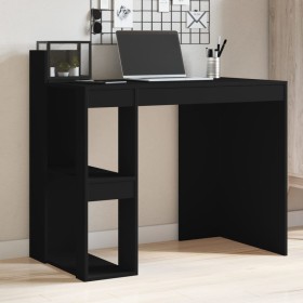 Escritorio de madera de ingeniería negro 103,5x56,5x94 cm de , Escritorios - Ref: Foro24-847976, Precio: 95,60 €, Descuento: %