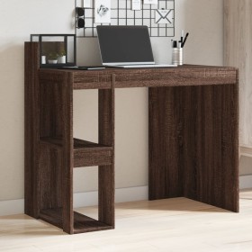 Engineered wood brown oak desk 103.5x56.5x94 cm by , Desks - Ref: Foro24-847981, Price: 95,46 €, Discount: %