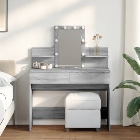 Dresser with LED lights in Sonoma gray color, 100x40x130 cm by , Bedroom Dressers - Ref: Foro24-848204, Price: 135,02 €, Disc...