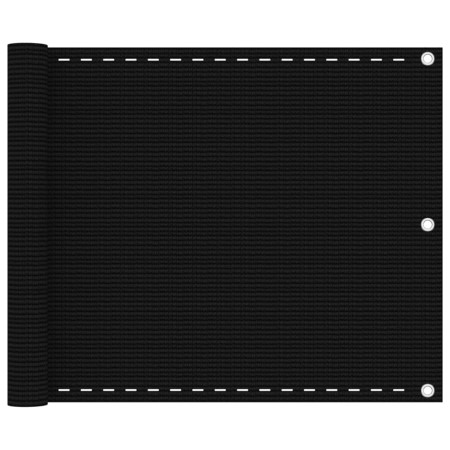 Schwarze HDPE-Balkonmarkise 75x500 cm von vidaXL, Sonnenschirme - Ref: Foro24-311030, Preis: 17,27 €, Rabatt: %