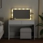 Tocador con luces LED blanco 100x40x120 cm de , Tocadores para dormitorios - Ref: Foro24-848206, Precio: 166,44 €, Descuento: %