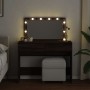 Tocador con luces LED marrón roble 100x40x120 cm de , Tocadores para dormitorios - Ref: Foro24-848212, Precio: 147,87 €, Desc...