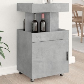 Carrito de bar madera de ingeniería gris hormigón 50x41x89 cm de , Aparadores - Ref: Foro24-848265, Precio: 103,99 €, Descuen...