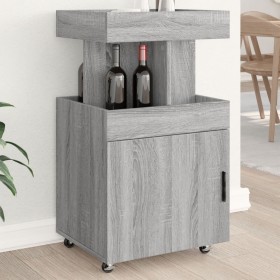 Carrito de bar madera de ingeniería gris Sonoma 50x41x89 cm de , Aparadores - Ref: Foro24-848267, Precio: 96,42 €, Descuento: %