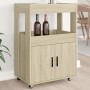 Carrito de bar madera de ingeniería roble Sonoma 60x39,5x89 cm de , Aparadores - Ref: Foro24-848271, Precio: 104,37 €, Descue...