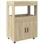 Engineered wood bar cart in Sonoma oak, 60x39.5x89 cm by , Sideboards - Ref: Foro24-848271, Price: 115,19 €, Discount: %