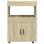 Engineered wood bar cart in Sonoma oak, 60x39.5x89 cm by , Sideboards - Ref: Foro24-848271, Price: 115,19 €, Discount: %