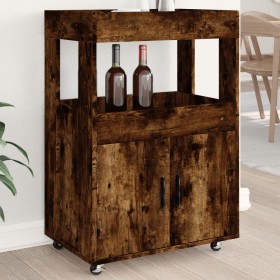 Engineered wood smoked oak bar cart 60x39.5x89 cm by , Sideboards - Ref: Foro24-848273, Price: 115,19 €, Discount: %