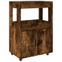 Carrito de bar madera de ingeniería roble ahumado 60x39,5x89 cm de , Aparadores - Ref: Foro24-848273, Precio: 104,37 €, Descu...