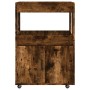 Barwagen aus geräucherter Eichen-Ingenieurholz 60x39,5x89 cm. von , Sideboards - Ref: Foro24-848273, Preis: 104,37 €, Rabatt: %